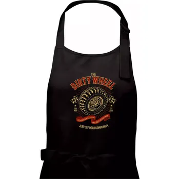 Kuchyňská zástěra The Dirty Wheel - Pánská zástěra na vaření - Univerzální velikost ( Černá )