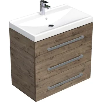 Ložnice Swiss aqua technologies Koupelnová skříňka s umyvadlem SAT Cube Way 80x76,5x46 cm dub Wellington mat CUBE46803DWVER