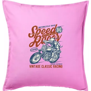 Polštář Speed Racer 2 - Polštář 50x50 - 50x50 - Pouze potah ( Růžová )