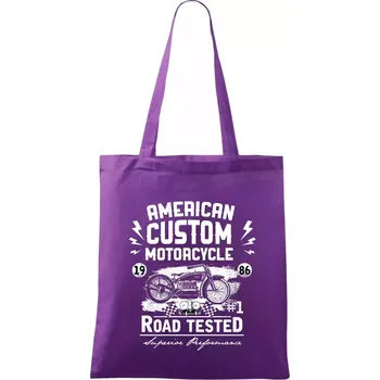 American Custom Motorcycle - Taška bavlněná - 42 x 38 cm ( Fialová )