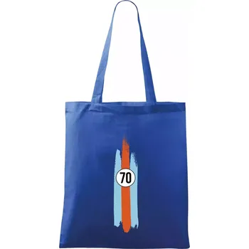 Nákupní taška Vintage Race 70 - Taška bavlněná - 42 x 38 cm ( Královská modrá )