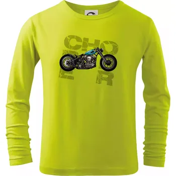 Dětská móda Chopper 001 - Triko dětské Long Sleeve - 146 cm/10 let ( Limetková )