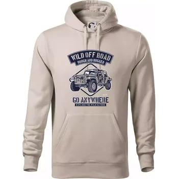 Pánská mikina Wild Off Road - Mikina pánská Cape s kapucí - L ( Ledově šedá )