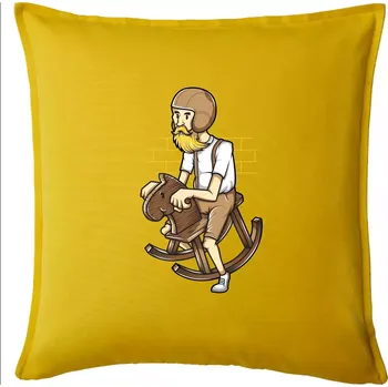 Polštář Starý jezdec - Polštář 50x50 - 50x50 - Pouze potah ( Žlutá )