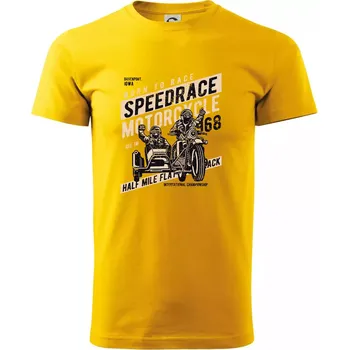 Speedrace motrcycle half mile - Triko extra velké (5-8XL) - 7XL ( Žlutá )