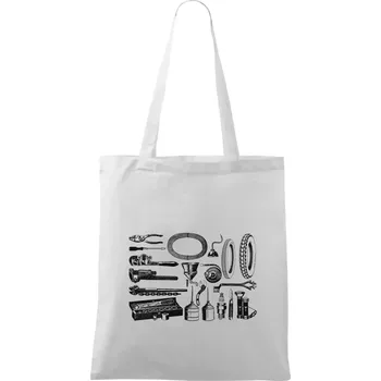 Oprava motorky - Taška bavlněná - 42 x 38 cm ( Bílá )