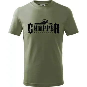 Chopper nápis - Tričko dětské bavlněné - 122 cm/6 let ( Khaki )