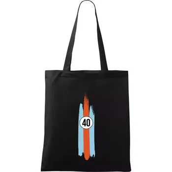 Nákupní taška Vintage Race 40 - Taška bavlněná - 42 x 38 cm ( Černá )