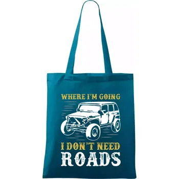 Neřešim cesty - Taška bavlněná - 42 x 38 cm ( Petrolejová )