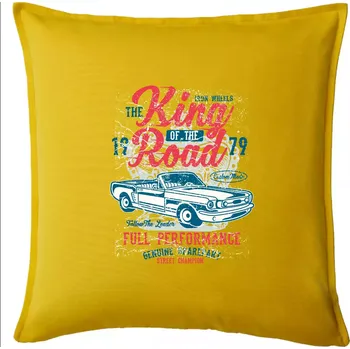 Polštář King Of The Road - Polštář 50x50 - 50x50 - Pouze potah ( Žlutá )