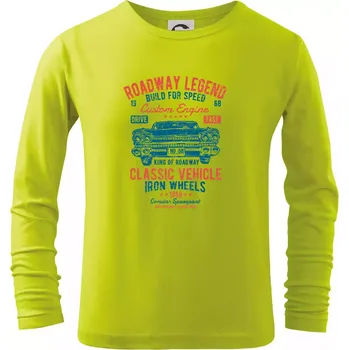 Chlapecké tričko Roadway Legend 2 - Triko dětské Long Sleeve - 122 cm/6 let ( Limetková )