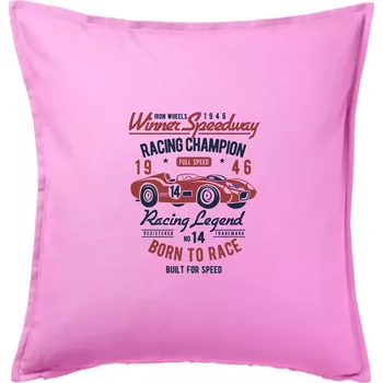 Polštář Winner Speedway - Polštář 50x50 - 50x50 - Pouze potah ( Růžová )