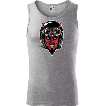 Ďábel motorkář - Tílko pánské Core - L ( Tmavě šedý melír )
