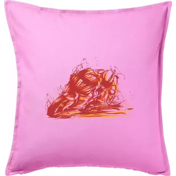 Polštář Silniční moto splash - Polštář 50x50 - 50x50 - Včetně výplně ( Růžová )