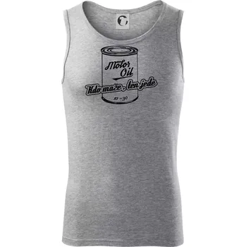 Motor Oil - kdo maže - Tílko pánské Core - M ( Tmavě šedý melír )