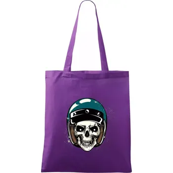 Moto helma modrá - Taška bavlněná - 42 x 38 cm ( Fialová )