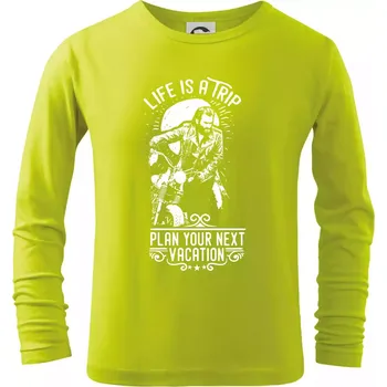 Dětská móda Life Is a Trip - Triko dětské Long Sleeve - 122 cm/6 let ( Limetková )