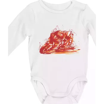 Silniční moto splash - Body kojenecké s dlouhým rukávem - Dlouhý r. do 3 měs ( Bílá )