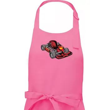 Kuchyňská zástěra Motokára červená - Dámská zástěra na vaření - Univerzální velikost ( Růžová )