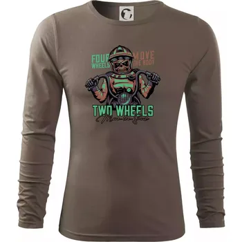 Pánské oblečení Two Wheels Move the Soul - Triko s dlouhým rukávem FIT-T long sleeve - M ( Army )