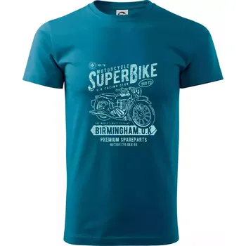 Super Bike - Klasické pánské triko vyšší gramáže - XS ( Petrolejová )