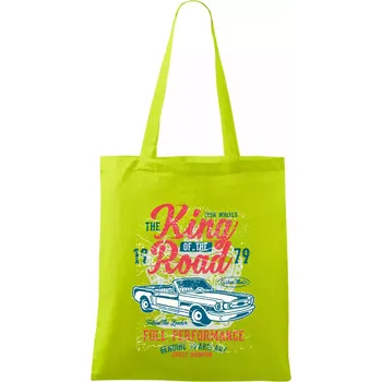 King Of The Road - Taška bavlněná - 42 x 38 cm ( Limetková )
