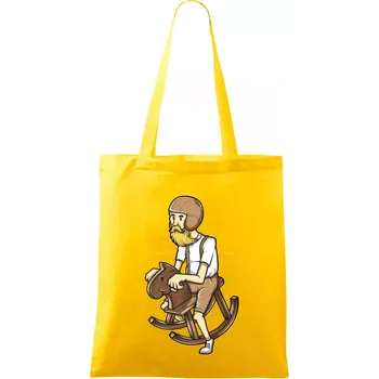Nákupní taška Starý jezdec - Taška bavlněná - 42 x 38 cm ( Žlutá )