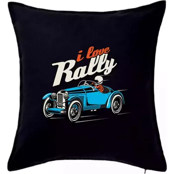 Polštář I Love Rally - Polštář 50x50 - 50x50 - Pouze potah ( Černá )