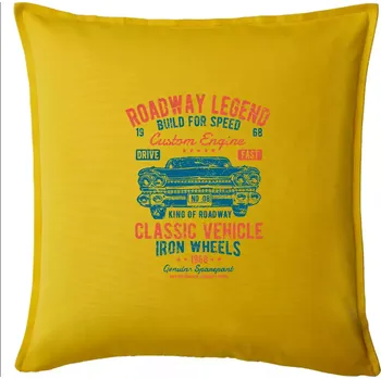 Polštář Roadway Legend 2 - Polštář 50x50 - 50x50 - Pouze potah ( Žlutá )