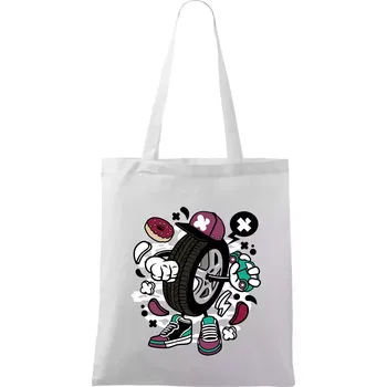 Nákupní taška Gumák - Taška bavlněná - 42 x 38 cm ( Bílá )