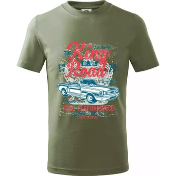 King Of The Road - Tričko dětské bavlněné - 104-110cm / 3-4 roky ( Khaki )