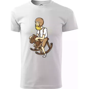 Starý jezdec - Triko extra velké (5-8XL) - 7XL ( Bílá )