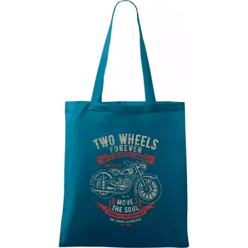 Two Wheels Forever 2 - Taška bavlněná - 42 x 38 cm ( Petrolejová )