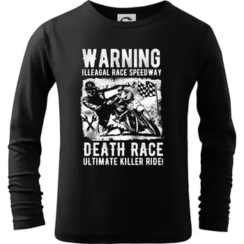Chlapecké tričko Illegal Race Speedway - Triko dětské Long Sleeve - 122 cm/6 let ( Černá )