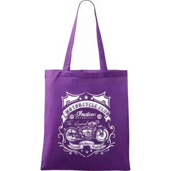 Indian Motorycle Club - Taška bavlněná - 42 x 38 cm ( Fialová )