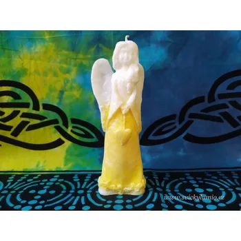 Svíčka Andělka Natálka žlutá