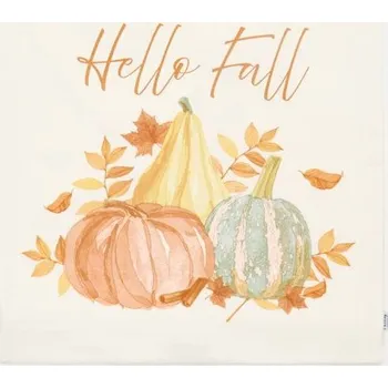 Povlak na dekorativní polštářek Sinsay - Povlak na polštář s podzimním vzorem dýně - krémová - 912FP-01M - 912FP-01M-ONE