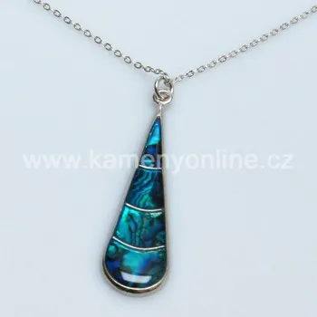 Přívěsek Přívěsek, Paua mušle, kapka velká (skládaná)