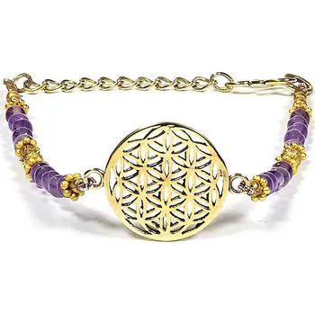 Náramek ametyst-Květ života