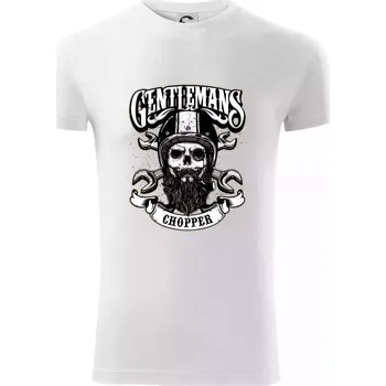 Gentlemans Chopper - Viper FIT - Pánské zůžené tričko - XL ( Bílá )