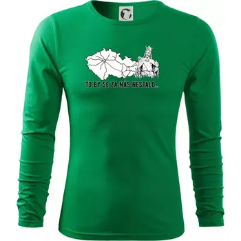 Pánské oblečení D1 - to by se za nás nestalo - Triko s dlouhým rukávem FIT-T long sleeve - S ( Středně zelená )