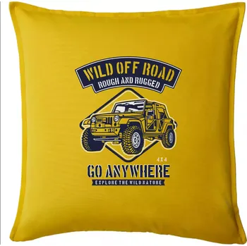 Polštář Wild Off Road - Polštář 50x50 - 50x50 - Pouze potah ( Žlutá )