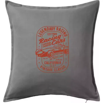 Polštář Legendary Racing Cars - Polštář 50x50 - 50x50 - Pouze potah ( Tmavě šedý melír )