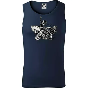 Pánská móda Motorka se sajdkou - Tílko pánské Core - S ( Námořní modrá (velmi tmavá - téměř černá) )