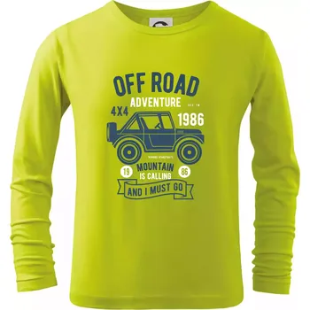 Dětská móda Off Road Adventure - Triko dětské Long Sleeve - 134 cm/8 let ( Limetková )