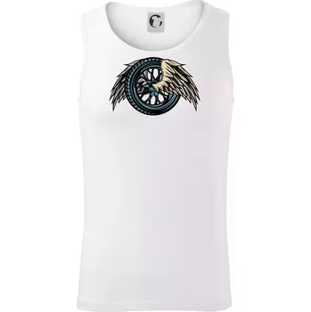 Moto kolo s křídly - Tílko pánské Core - 2XL ( Bílá )