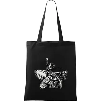 Motorka se sajdkou - Taška bavlněná - 42 x 38 cm ( Černá )
