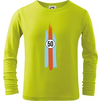 Chlapecké tričko Vintage Race 50 - Triko dětské Long Sleeve - 134 cm/8 let ( Limetková )
