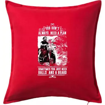 Polštář You Don t Always Need a Plan - Polštář 50x50 - 50x50 - Pouze potah ( Červená )