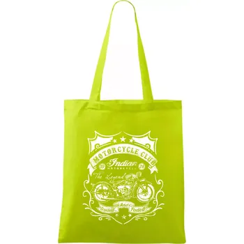 Indian Motorycle Club - Taška bavlněná - 42 x 38 cm ( Limetková )